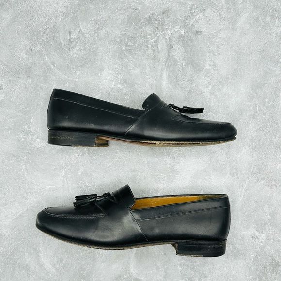 Vintage Bally Tassel Leather Loafers Dress Shoes Size 7 eee - Picture 9 of 13